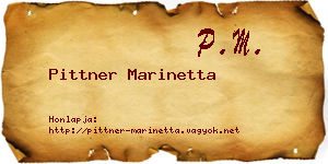 Pittner Marinetta névjegykártya